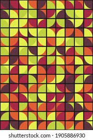 Abstract Geometric Pattern generative computational art illustration