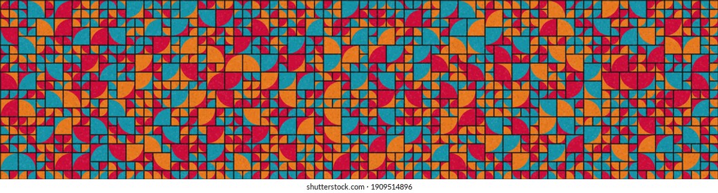 Abstract Geometric Pattern generative computational art illustration
