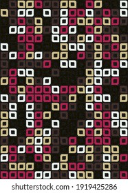 Abstract Geometric Pattern generative computational art illustration