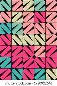 Abstract Geometric Pattern generative computational art illustration