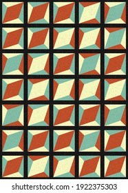 Abstract Geometric Pattern generative computational art illustration