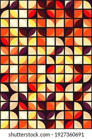 Abstract Geometric Pattern generative computational art illustration