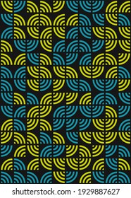 Abstract Geometric Pattern generative computational art illustration