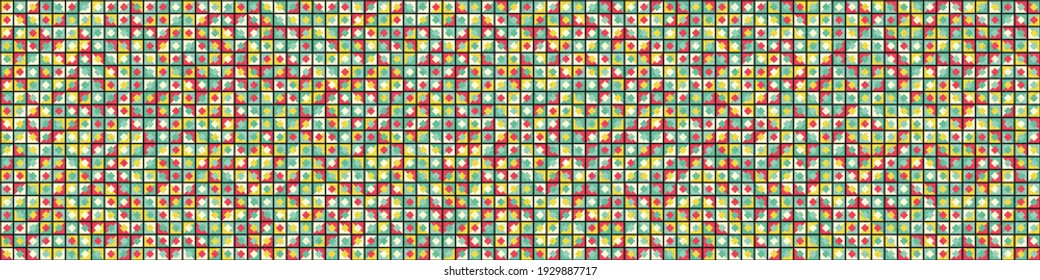 Abstract Geometric Pattern generative computational art illustration