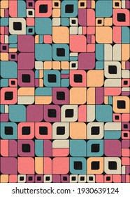 Abstract Geometric Pattern generative computational art illustration