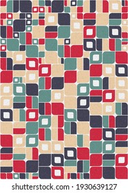 Abstract Geometric Pattern generative computational art illustration