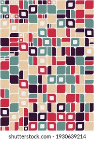 Abstract Geometric Pattern generative computational art illustration