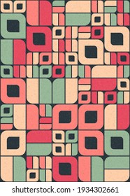 Abstract Geometric Pattern generative computational art illustration