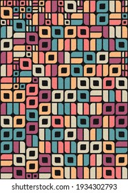 Abstract Geometric Pattern generative computational art illustration