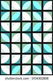 Abstract Geometric Pattern generative computational art illustration