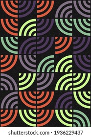 Abstract Geometric Pattern generative computational art illustration
