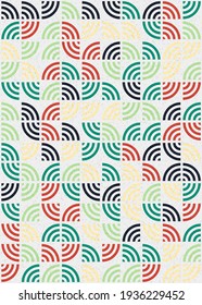 Abstract Geometric Pattern generative computational art illustration