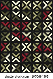 Abstract Geometric Pattern generative computational art illustration