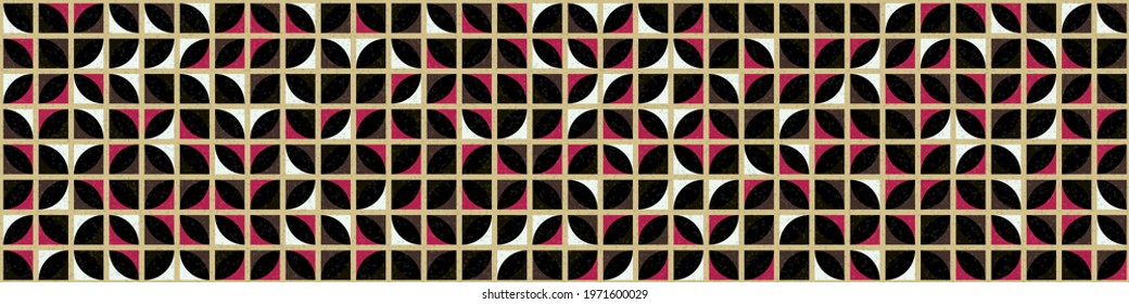 Abstract Geometric Pattern generative computational art illustration