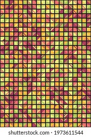 Abstract Geometric Pattern generative computational art illustration