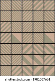 Abstract Geometric Pattern generative computational art illustration