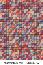 Abstract Geometric Pattern generative computational art illustration