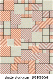 Abstract Geometric Pattern generative computational art illustration