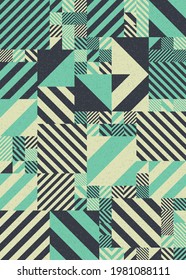 Abstract Geometric Pattern generative computational art illustration