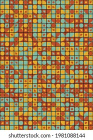 Abstract Geometric Pattern generative computational art illustration