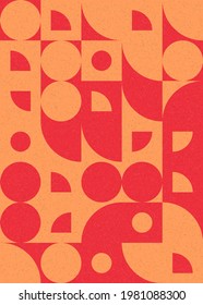 Abstract Geometric Pattern generative computational art illustration