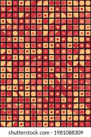 Abstract Geometric Pattern generative computational art illustration