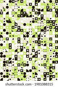 Abstract Geometric Pattern generative computational art illustration