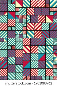 Abstract Geometric Pattern generative computational art illustration