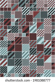 Abstract Geometric Pattern generative computational art illustration
