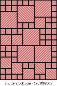 Abstract Geometric Pattern generative computational art illustration