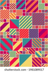 Abstract Geometric Pattern generative computational art illustration