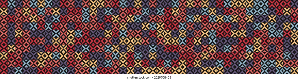 Abstract Geometric Pattern generative computational art illustration