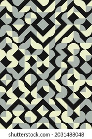 Abstract Geometric Pattern generative computational art illustration