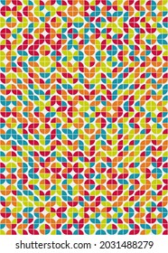 Abstract Geometric Pattern generative computational art illustration