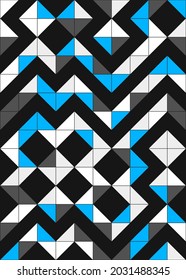 Abstract Geometric Pattern generative computational art illustration