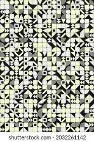 Abstract Geometric Pattern generative computational art illustration