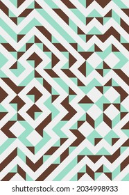 Abstract Geometric Pattern generative computational art illustration