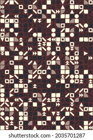 Abstract Geometric Pattern generative computational art illustration