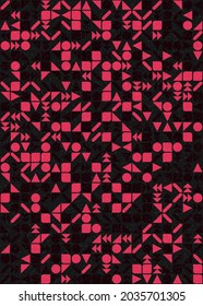 Abstract Geometric Pattern generative computational art illustration