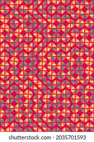 Abstract Geometric Pattern generative computational art illustration