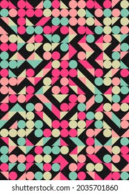 Abstract Geometric Pattern generative computational art illustration