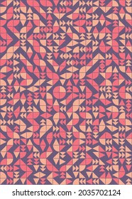 Abstract Geometric Pattern generative computational art illustration