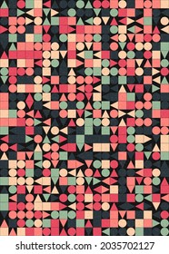 Abstract Geometric Pattern generative computational art illustration