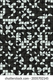 Abstract Geometric Pattern generative computational art illustration