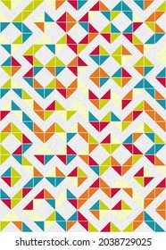 Abstract Geometric Pattern generative computational art illustration