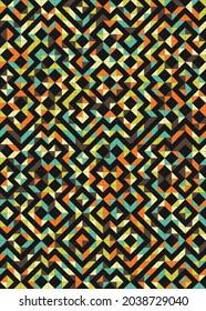 Abstract Geometric Pattern generative computational art illustration