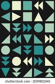 Abstract Geometric Pattern generative computational art illustration