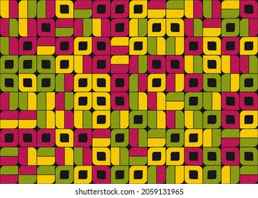 Abstract Geometric Pattern generative computational art illustration
