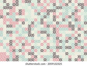 Abstract Geometric Pattern generative computational art illustration