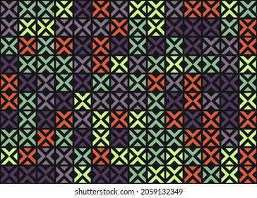Abstract Geometric Pattern generative computational art illustration
